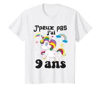 9 Ans Fille - J’Peux Pas J’ai 9ans Licorne Fillette 9 ans T-Shirt