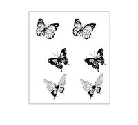 9 Autocollants De Tatouage Papillon Réaliste, Sexy, Étanche, Pour Femme, Longue Durée, Bras, Tatouage Temporaire