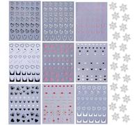 9 Autocollants Pour Ongles, 50 Accessoires Pour Ongles, Autocollants Pour Ongles En Forme D'Amour, Décorations Pour Ongles Déchirables, Accessoires De Personnalité Mignons.