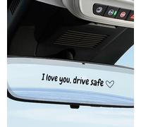 9 Autocollants Rétroviseur "Je T'aime, Conduis Bien", Vinyle Adhésif "I Love You Drive Safe" Sticker Miroir, Cadeau pour Petit Ami/Petite Amie, Décorations Voiture Personnalisées
