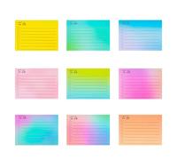 9 Blocs Couleur Notes Adhésives, Notes Auto-Collantes Lignées, Feuilles Notes Autocollantes, 50 Feuilles par Bloc To Do List Notes Pour Bureau, Étude, Maison(100 x 70 mm)
