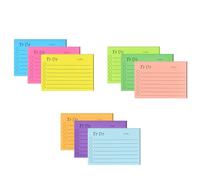 9 Blocs de 450 Feuilles To Do List Sticky Notes, 10 x 7 cm 9 Couleurs Vives Notes Adhésives, Note Autocollante Faciles à Ecrire, Cartes d'Index pour l'école la Maison le Bureau