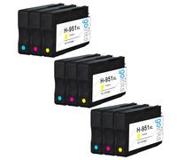 9 C/M/Y Cartouches d'encre pour HP Officejet Pro 251dw, 8100e, 8600 Plus, 8615