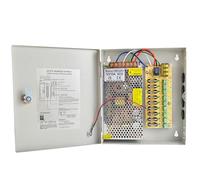 9 Canaux Boîtier d'alimentation CCTV 12V DC 10A 120W Bloc d'alimentation Distribuée pour Caméra de Surveillance