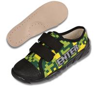 9 Chaussons/chaussures de sport pour garçons verts, baskets pour enfants Cezar ZETPOL 28