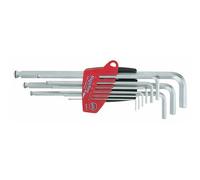 9 clés mâles - 6 pans - code couleur fluorescent WIHA