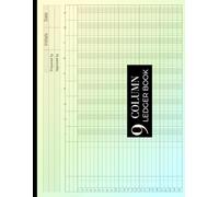 9 Column Ledger Book: Large Accounting & Bookkeeping Notebook |Columnar Analysis Account Pad for Small Businesses and Personal Finance| Horizontal Layout.