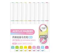 9 Couleur Liquide De Peinture En Acrylique Pour Dessin Sur Papier Roche Roche Rocheux En Verre Brosse Pinceau Stylo