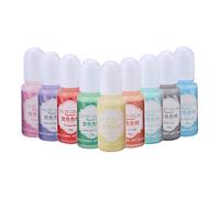 9 Couleurs Résine UV, 10g Résine Époxy UV Colorant Colorant Colorant Colorant Pigment Haute Concentré Transparent Résine DIY Artisanat Fournitures[#A]Peintures