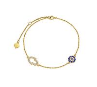 9 Ct Gold Evil Eye Bracelet, Bracelet des mains Hamsa en or jaune solide, Fatima Hand With Evil Eye Warm Bracelet, For Women Girls Dames Maman Sisters, 6.5 + 1 + 1inch