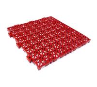 9 Dalles PVC Renforcées Rouge ≈1m² Anti-humidité Garages et Entrepôts