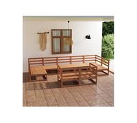 9-delige Loungeset massief grenenhout3076202