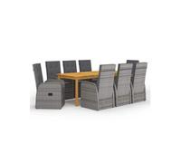 9-delige Tuinset grijs3067904