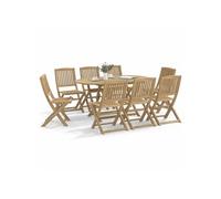 9-delige Tuinset massief acaciahout3214241