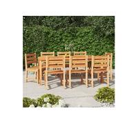 Ensemble à manger de jardin 5pcs Bois de teck massif meubles de jardin vidaXL