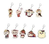 9 Demon Killing Doumas Porte Clé Doumas Chibi Figurine Cosplay Keychain Pendentif Chaîne En Acrylique Colorée