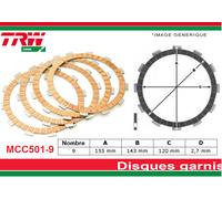 9 Disques d'embrayage garnis Renforcés KTM EXC 300 2002 2003 2004 2005 2006 2007