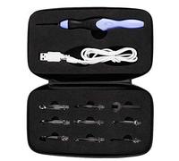 9 en 1 Ensemble de Crochet avec Lumières LED, Kit Portable avec 9 Têtes Interchangeables pour Tricot et Ménage