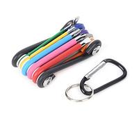 9 en 1 Multi Fonction Mini Outil De Réparation Ensemble Réparation De Vélo Fente Hexagonale Croix Étoile Clé Kit Portable Durable Chrome Vanadium Acier Porte-clés Outils pour Vélo