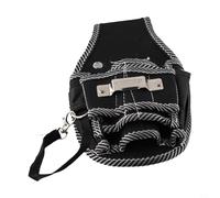 9 en 1 Nylon Tissu Ceinture Pochette avec 9 Manchons, Porte-Tournevis et Sac Utilitaire pour l'organisation des Outils, Noir