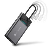 9 En 1 Station D'Accueil,Docking Station 9 Ports Hub Usb C Adaptateur Universal Vers Dual Hdmi, Pd 100W, Usb 2.0 Pour Lenovo/Dell/Hp/Asus/Microsoft