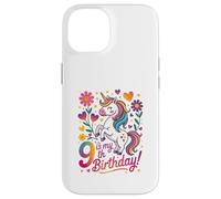 9 est Mon 9e Anniversaire Unicorn Rainbow Magic Coque pour iPhone 14
