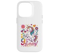 9 est Mon 9e Anniversaire Unicorn Rainbow Magic Coque pour iPhone 14 Pro