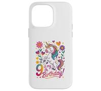 9 est Mon 9e Anniversaire Unicorn Rainbow Magic Coque pour iPhone 14 Pro Max
