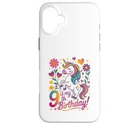 9 est Mon 9e Anniversaire Unicorn Rainbow Magic Coque pour iPhone 16 Plus