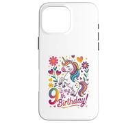 9 est Mon 9e Anniversaire Unicorn Rainbow Magic Coque pour iPhone 16 Pro Max