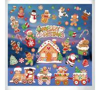 9 Feuilles Autocollant pour Fenêtre de Noël Décoration Stickers Noel Deco