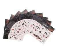 9 Feuilles Autocollants de Plaies D'halloween Fête Halloween | Maquillage de Zombie Réaliste, Cicatrices Temporaires Faciles à Retirer