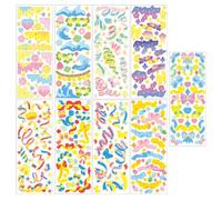 9 Feuilles Autocollants Décoratifs Imperméables Pvc