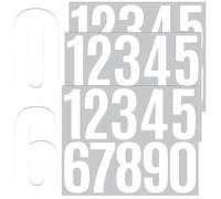 9 Feuilles Chiffre Autocollant, 1-9 Autocollant Numéro d'Adresse de Maison, Numero Boite aux Lettres, 7,6 cm ÉTanches Autocollants de Numéro, pour Fenêtre Porte Maison Numéro d'Adresse (cendre)