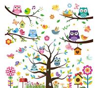 9 feuilles de stickers muraux électrostatiques pour fenêtre de dessin animé, autocollants muraux plats imperméables, décalcomanies auto-adhésives en PVC, décoration de fenêtre double face bricolage