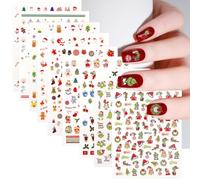 9 Feuilles Stickers Ongles Noel, Autocollant Ongle Noel, Deco Ongle Noel, Stickers Ongle Nail Art, Nail Stickers, Décorations et Accessoires pour les Ongles
