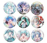 9 HatsuneMiku Badge 58mm Anime Figurine Action Figure Broche HatsuneMiku Characters Sac Pins Décorations