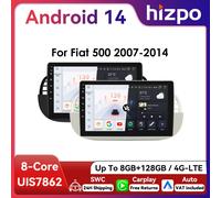 9 " Hizpo 2Din Android Auto autoradio pour FIAT 500 2007 - 2014 écran CarPlay sans fil GPS Navigation 4G BT SWC RDS DSP UI7862 S8 B(8Core 8G 128G)