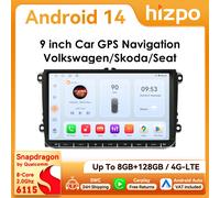 9 " Hizpo 2Din Android Auto autoradio pour VW Volkswagen Golf Passat B6 B7 Skoda Seat Octavia Polo Tiguan RDS DSP GPS 4G CarPlay S6 (8Core 6G 64G)