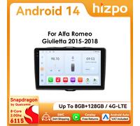 9 " Hizpo 2Din CarPlay Android Auto autoradio pour Alfa Romeo Giulietta 2015 -2018 Snapdragon 6115 RDS DSP 4G BT GPS Navi 360 ° CAM QS1 (8Core 3G 32G)