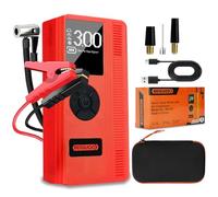 9-in-1 Booster Batterie Voiture avec Gonfleur 150PSI, 3000A Demarreur Batterie Voiture avec Gonfleur Pneus sans Fil, 12V Booster de Batterie