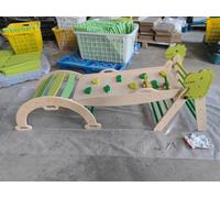 9 in 1 Parcours motricité Enfant,25 Ans de mises à Niveau, Structure d'escalade pour bébé, Aire de Jeux intérieure Montessori, Ensemble d'escalade d'intérieur avec Coussin Doux Lavable