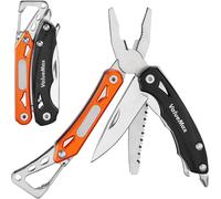 9 In 1 Stainless Steel Multifunctional Pliers Multi-Tool Knife Multitool Perfect For Outdoor,Camping,Hiking,Simple Repair,Orange And Black