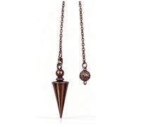 9 Inch Copper Pendulum with Chain, Hexagonal Cone Spiritual Pendant for Dowsing,Healing Tool for Pendulum Board