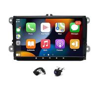 9 inch Double Din Autoradio pour VW Polo 2009-2013, Android 13 Touch Screen Car Radio Head Unit GPS Navi Bluetooth Radio with Wireless Carplay Android caméra de recul WiFi FM/RDS Mirror Link