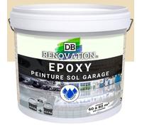 9 kg Ivoire clair - RESINE EPOXY Peinture sol Garage béton - PRET A L'EMPLOI - Trafic intense - Etanche et résistante