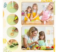 9 Kitchen Safety Knife Kit For Children,Montessori Knife For Children From 3 Years,Kitchen Knives For Cutting Fruits Or Vegetables,Perfect Christmas Or Birthday Gift