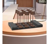 Lumisky Lot de 9 lampes de table sans fil LED blanc chaud dimmable EMILY VINTAGE H25cm avec plateau de chargement