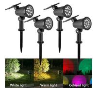 9 LED Spot solaire extérieur étanche projecteurs solaire jardin lumières paysage éclairage décoration voie pelouse lampe 4PCS
