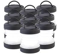 9 mini lampes de camping pliables, fonctionnement à piles, 20 lumens, 0,5 Watts [Pearl]